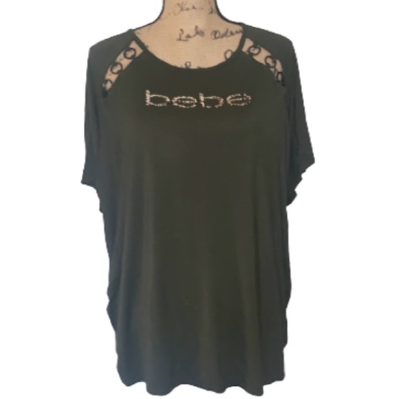 bebe Tops - Bebe Short Sleeve Embellished Tee
